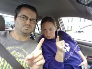 Practicing our 'No' faces (I call mine Angry Blue Steel)