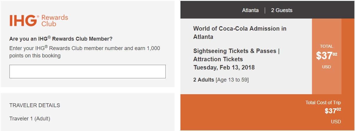 World of Coca-Cola - IHG tickets