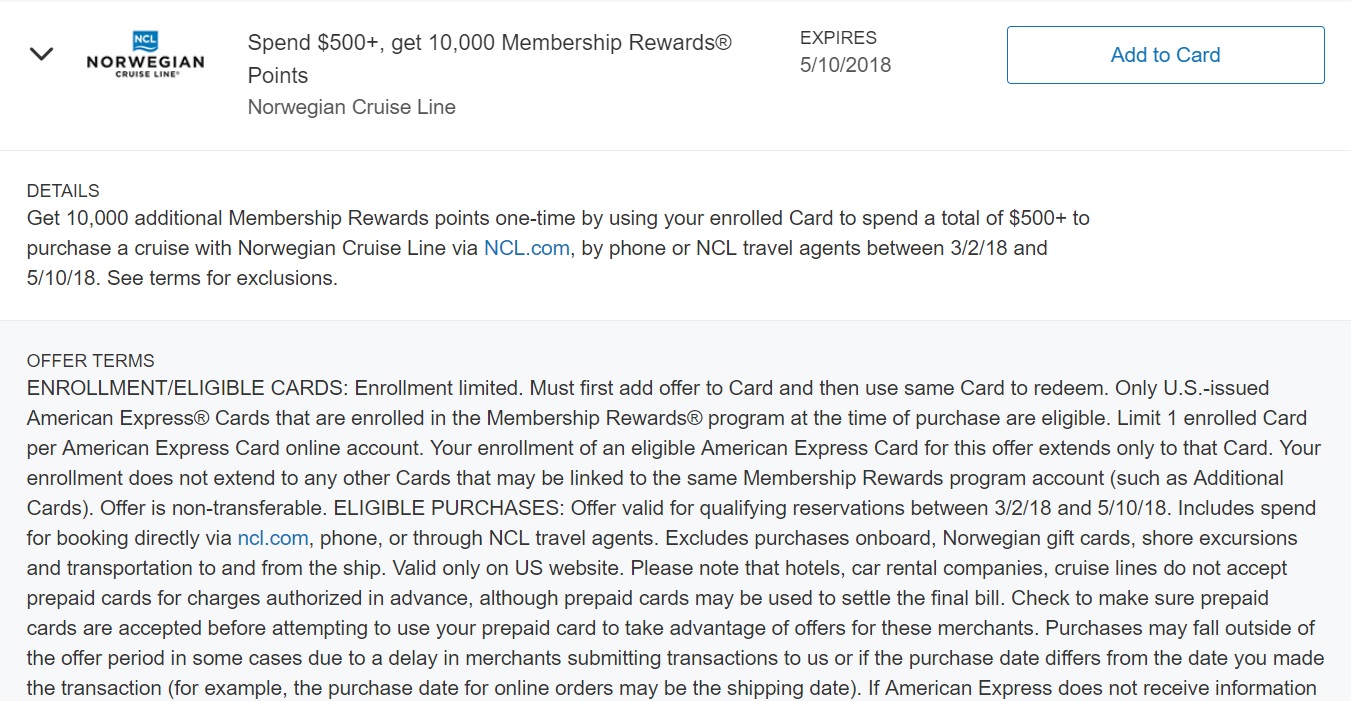 a screenshot of a cruise ship rewards