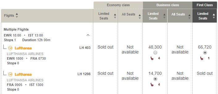 a screenshot of a flight schedule