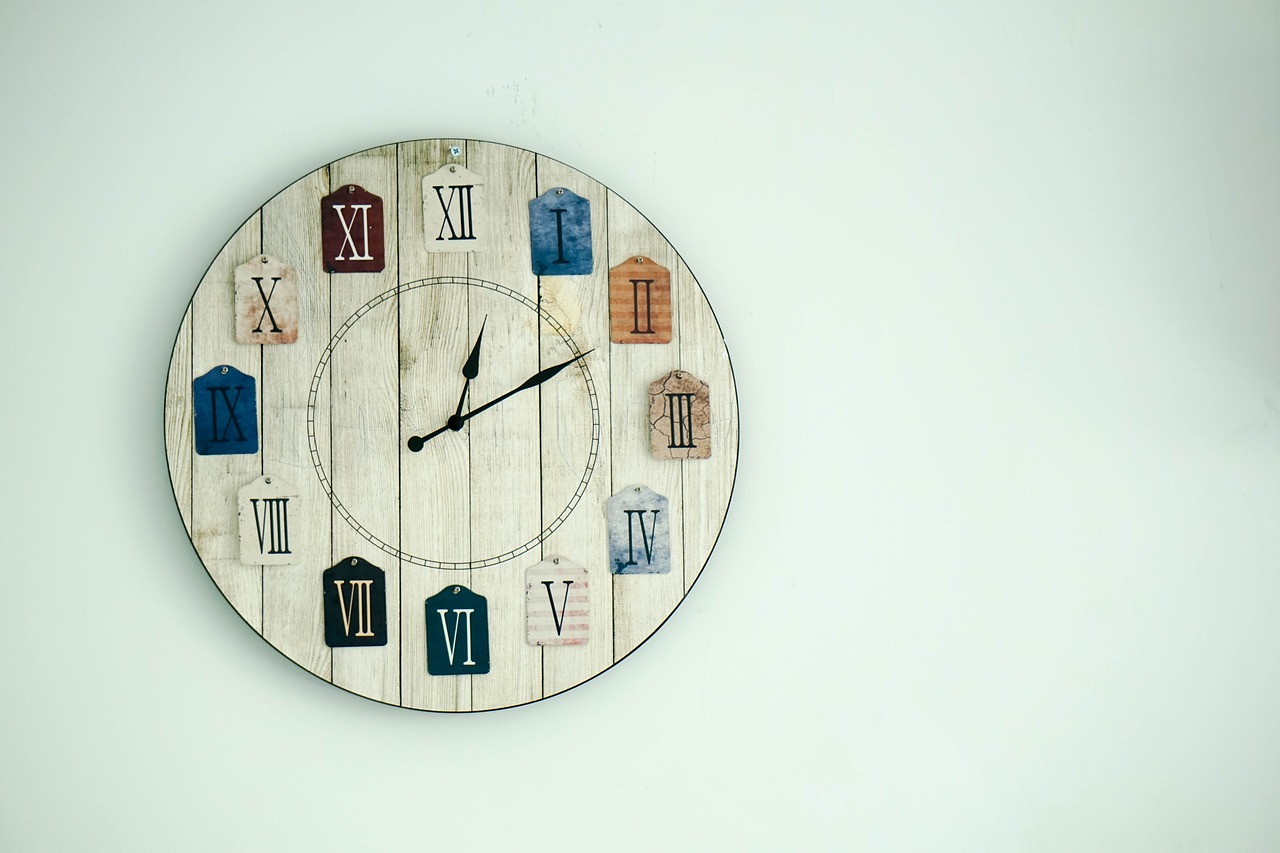 a clock with roman numerals on it
