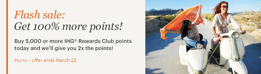 IHG Rewards Club 100% Bonus Points