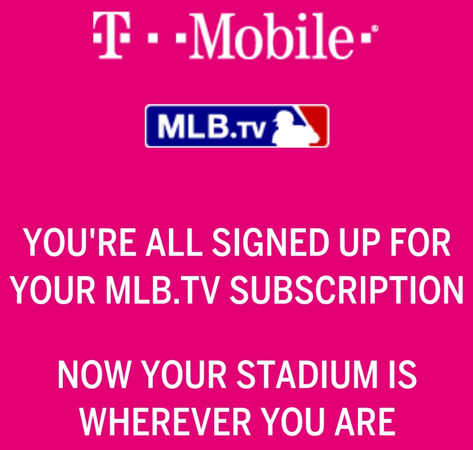 MLB TV Subscription Confirmation