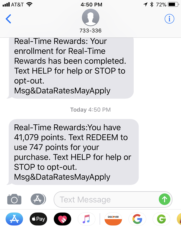 a screenshot of a text message