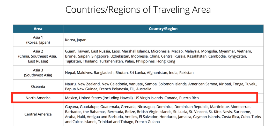 a screenshot of a travel list