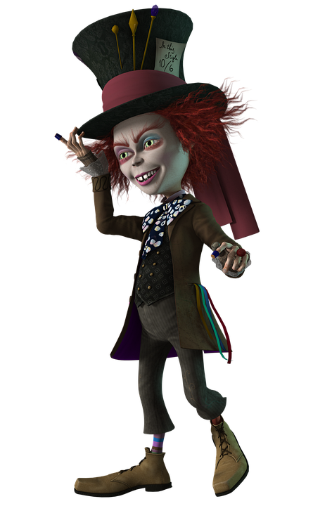 a cartoon character of a mad hatter
