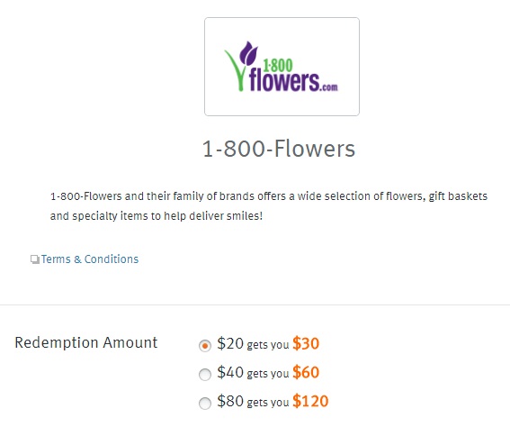 1-800 Flowers Discover Cashback