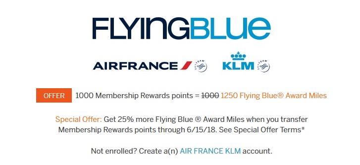 Flying Blue Membership Rewards bonus