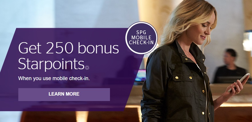 SPG Mobile Check-In 250 points