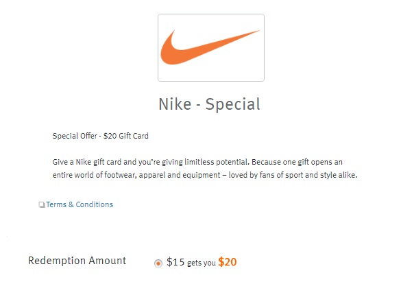 Discover Nike Gift Card