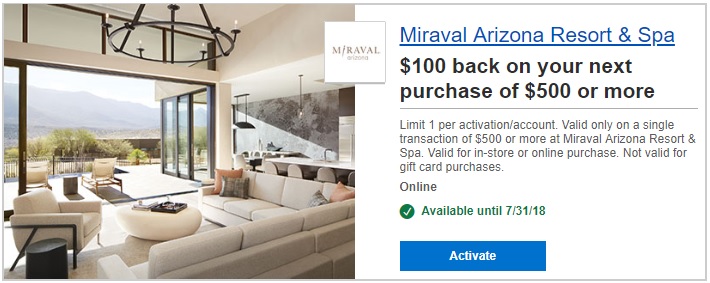 Miraval Hyatt Visa Offers 1