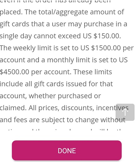 Swych Lowe's gift card limits