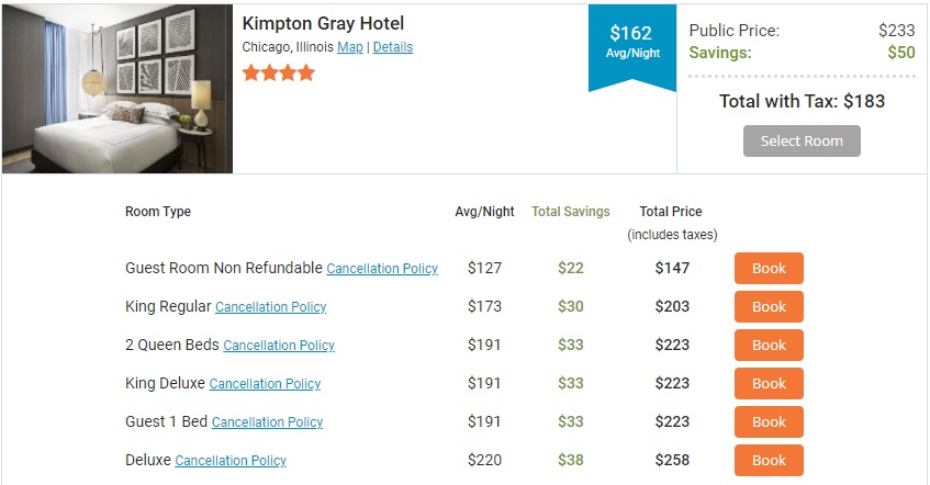 Kimpton Gray Travel Savings Card
