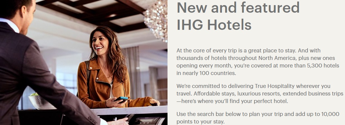 New IHG Hotels 10,000 Bonus Points