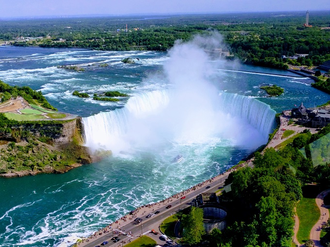 View from the Hilton Niagara Falls Fallsview hotel