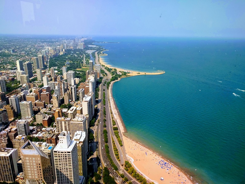 View of Lake Michigan from the Signature Lounge