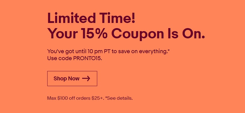 an orange coupon with black text