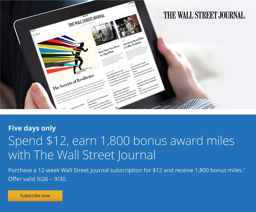 Wall Street Journal United MileagePlus