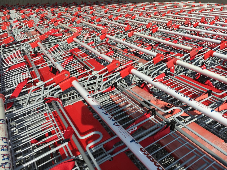 a group of shopping carts