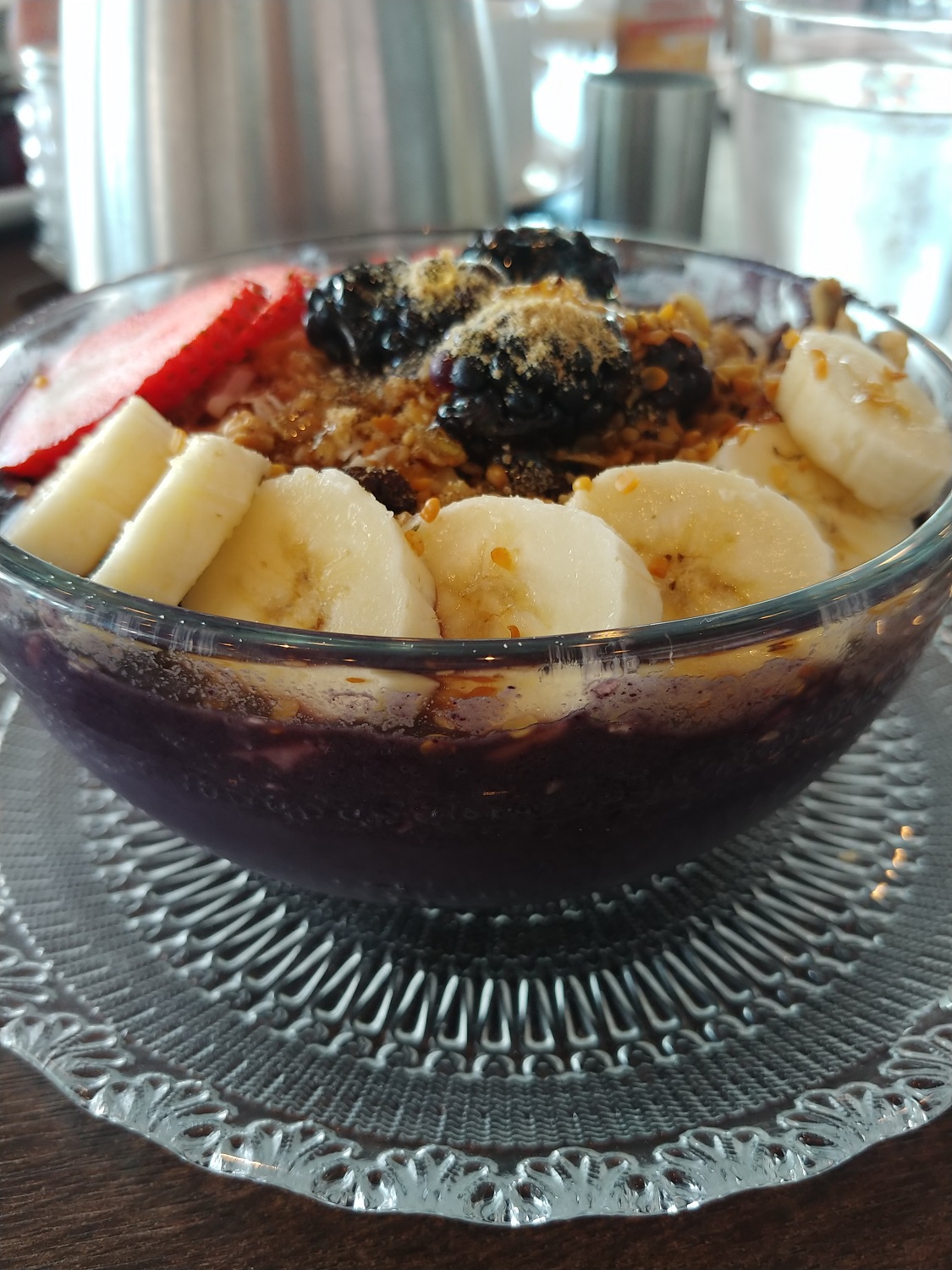 a bowl of fruit and oatmeal