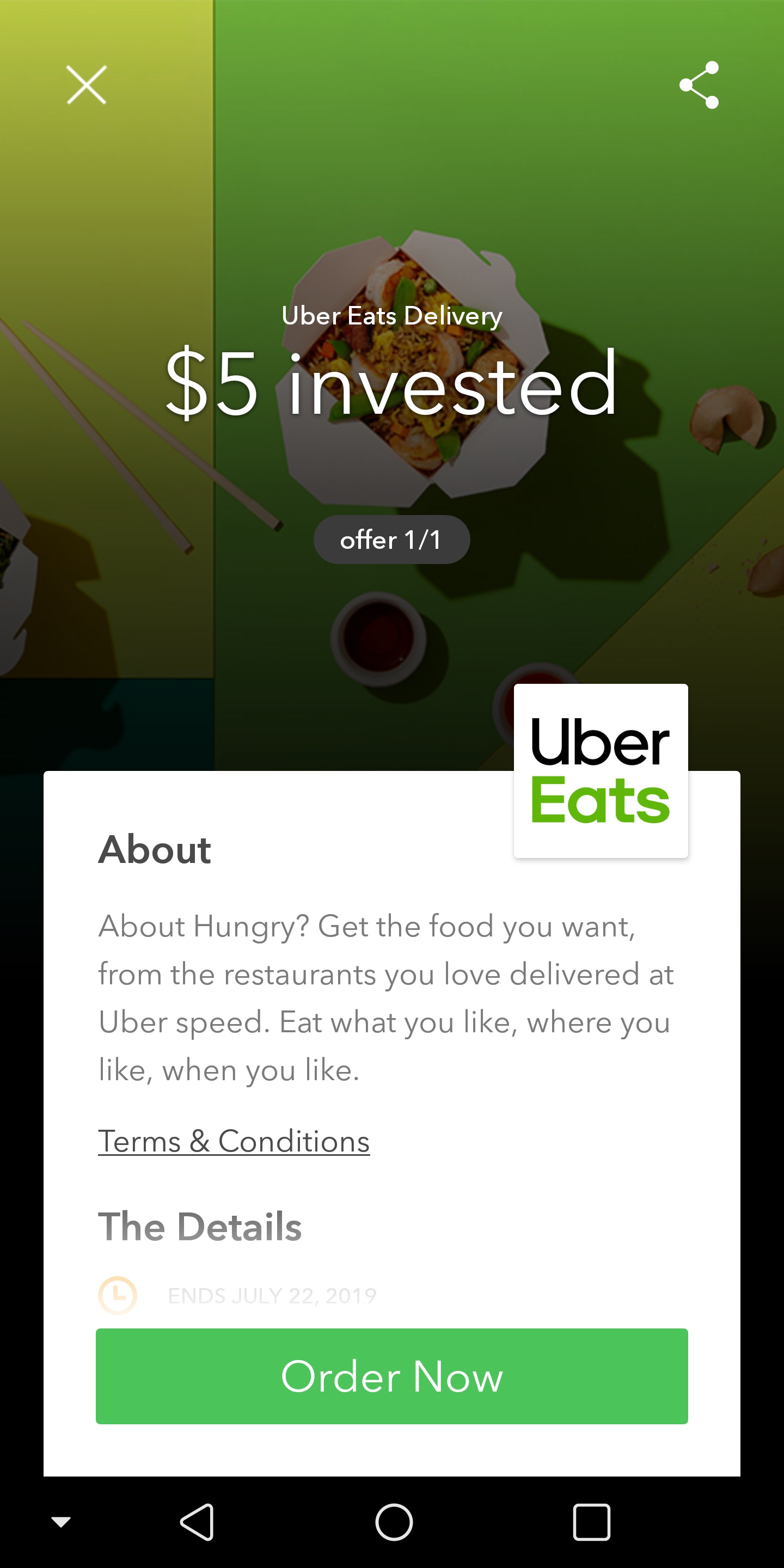 a screenshot of a food ordering app