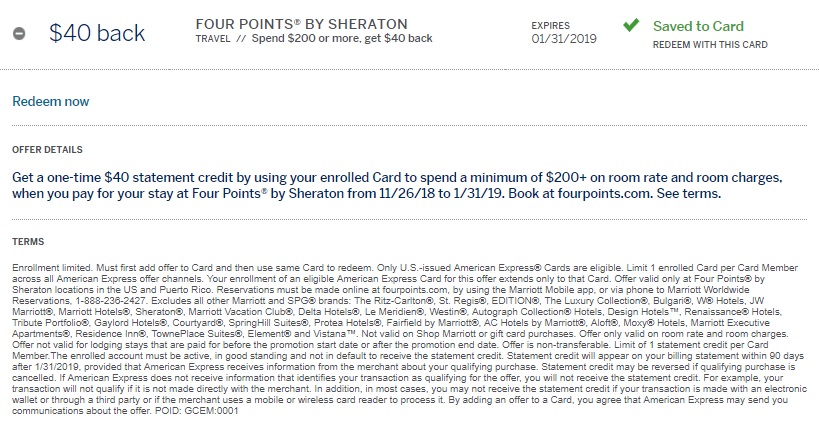 Four Points Amex Offer