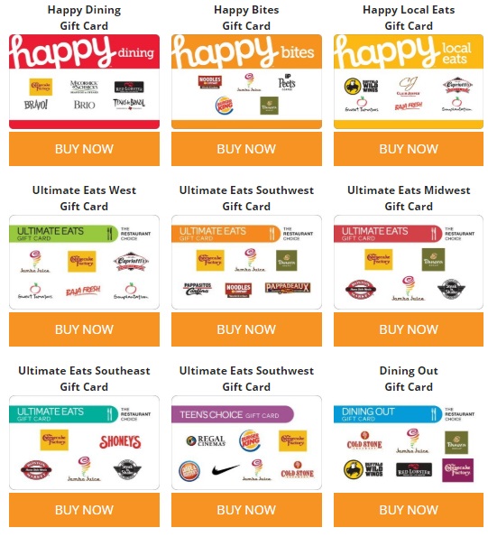 GiftCardMall Happy Dining Gift Cards