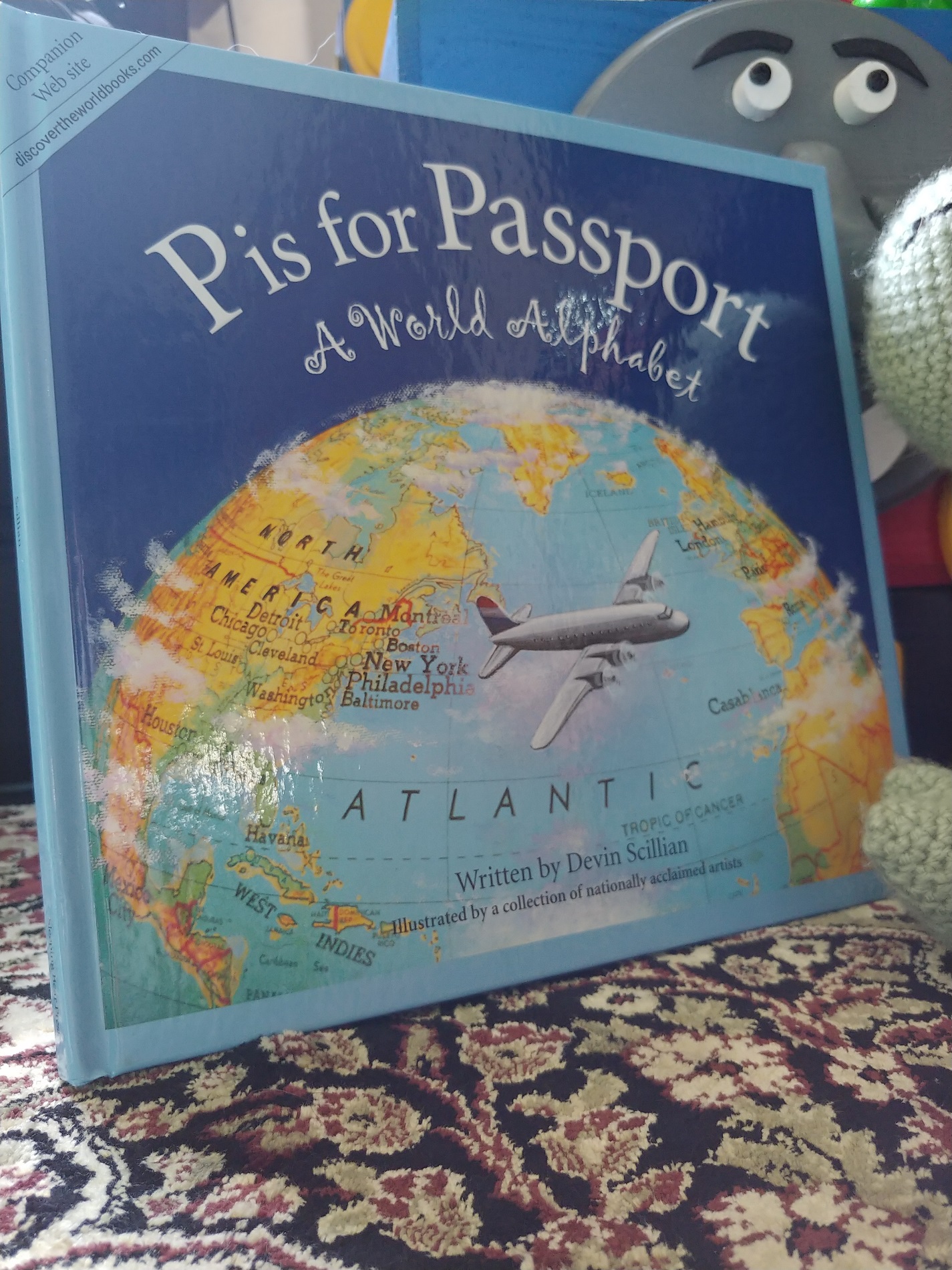 a book with a picture of a plane on it