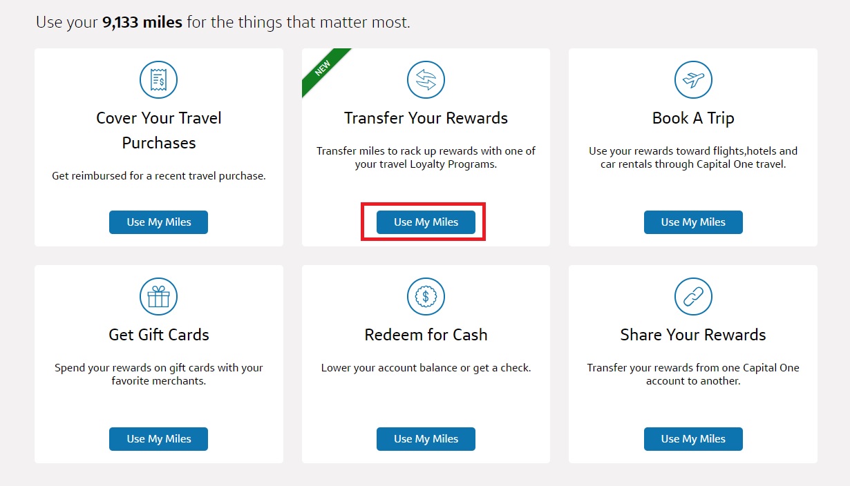 Capital One Miles Transfer Your Rewards