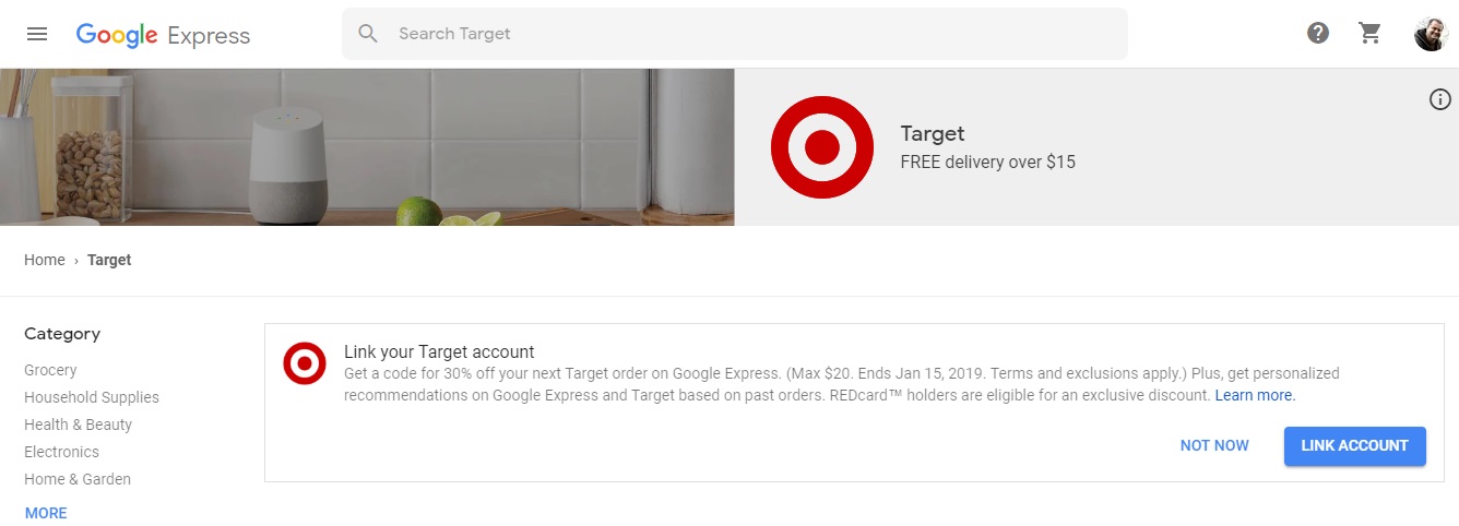 Google Express Target 30% Off
