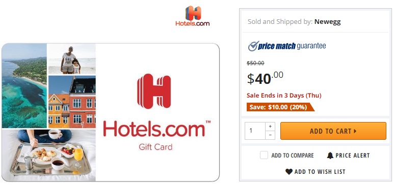 Hotelsdotcom discounted gift cards