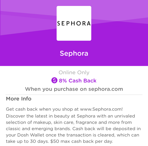 Sephora Dosh app