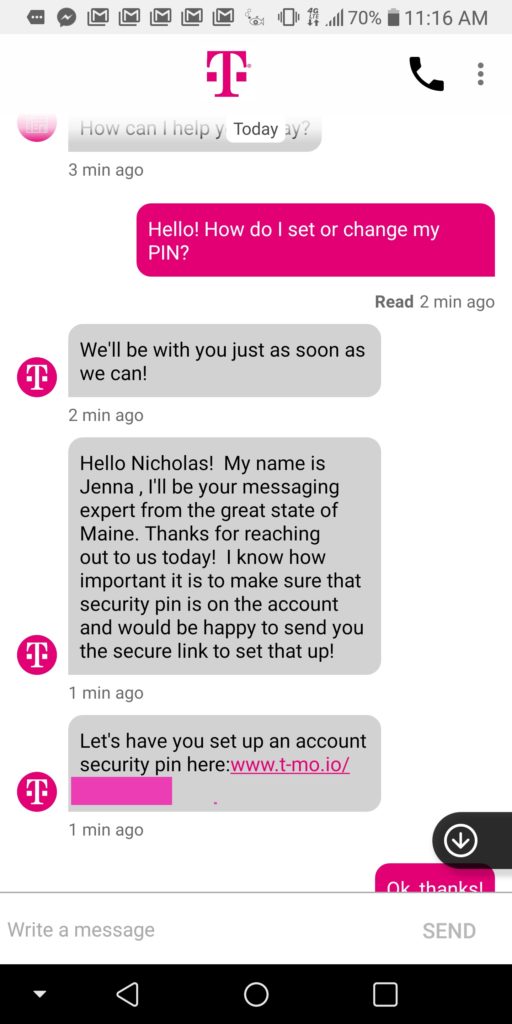 Porting from TMobile to Google Fi? Set your PIN in 2 minutes or less