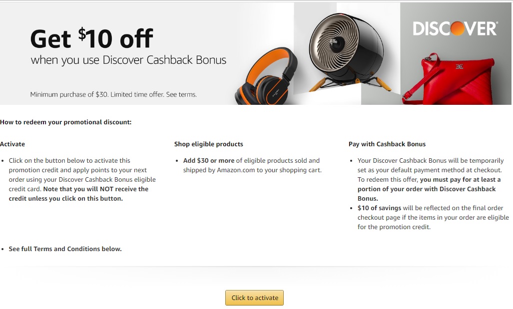 Amazon Discover Activation Page