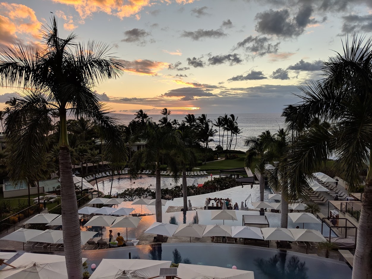 Sunset at the Andaz Maui in Hawaii