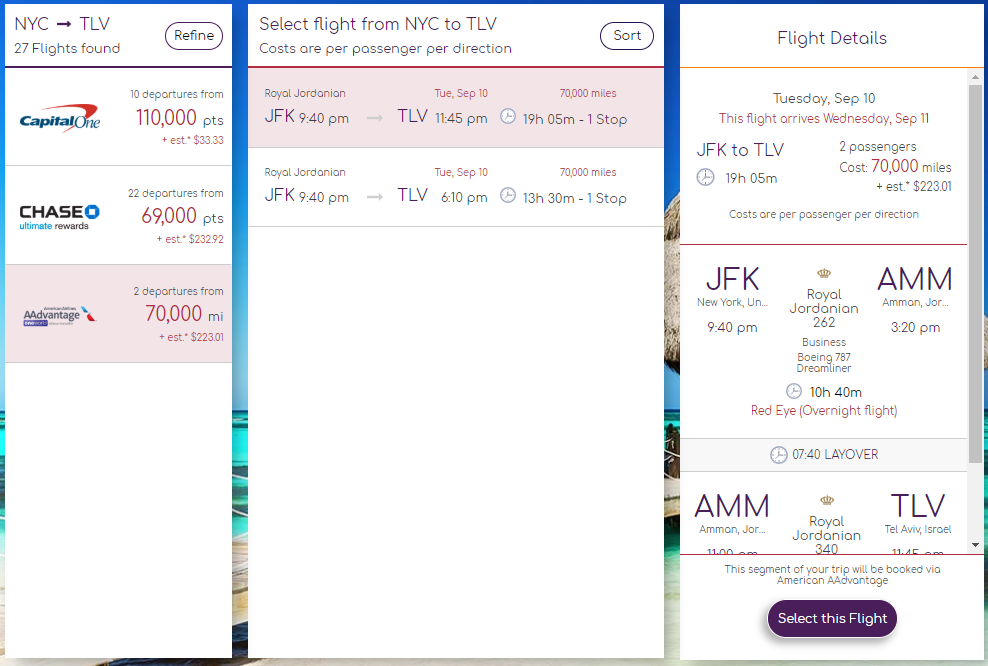 screens screenshot of a flight