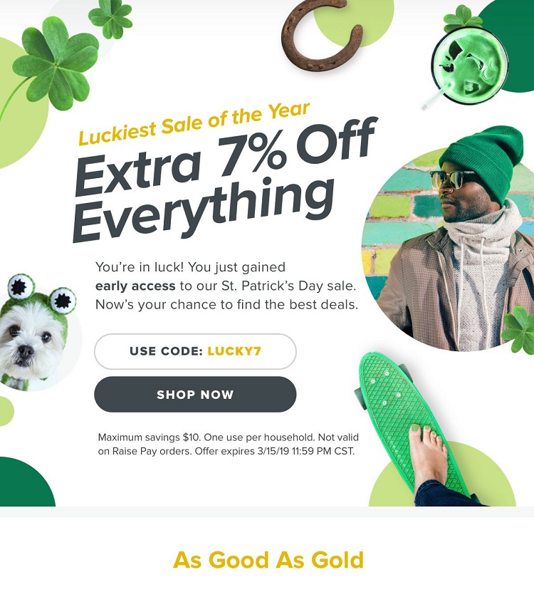 Raise 7% Off Sitewide Promo Code LUCKY7