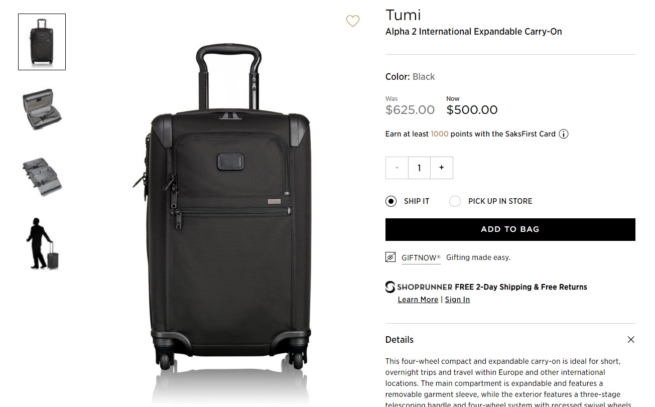 a black luggage with wheels