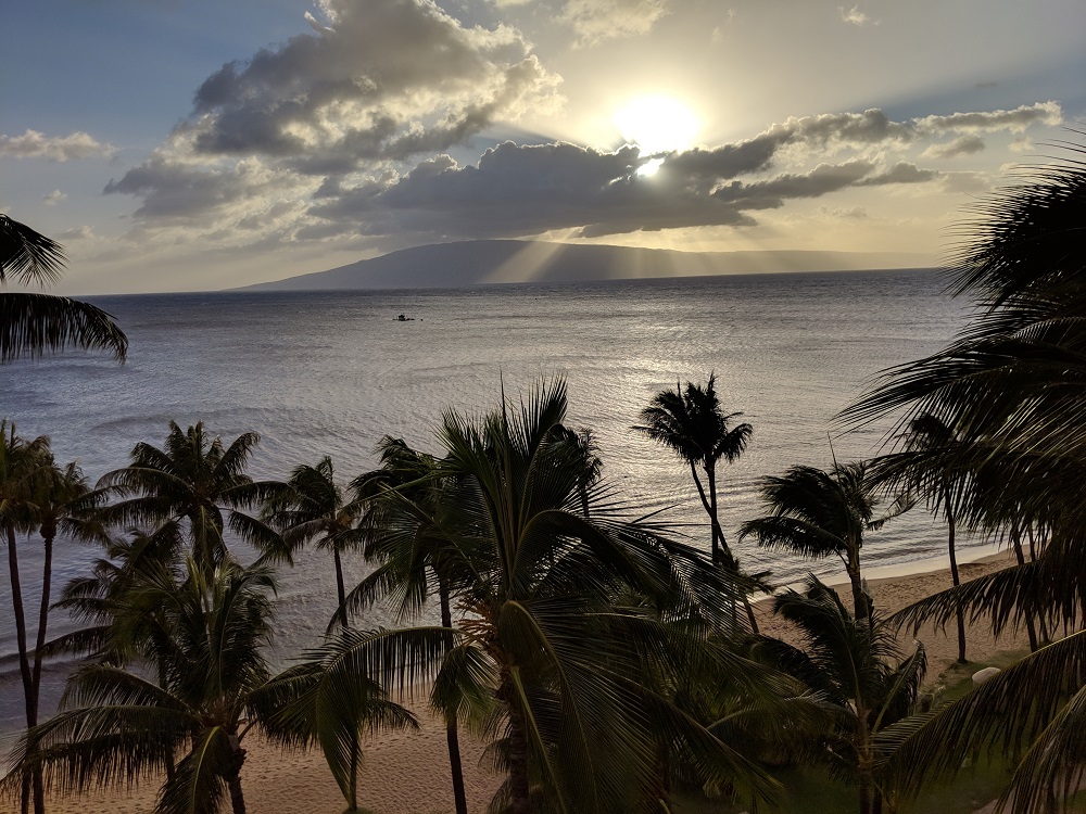 Sunset in Maui, Hawaii.