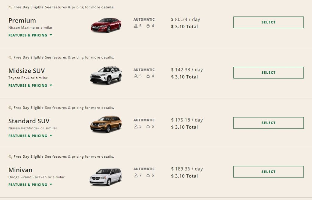 Using National Car Rental free days for oneway car rentals [Sweetspot spotlight]
