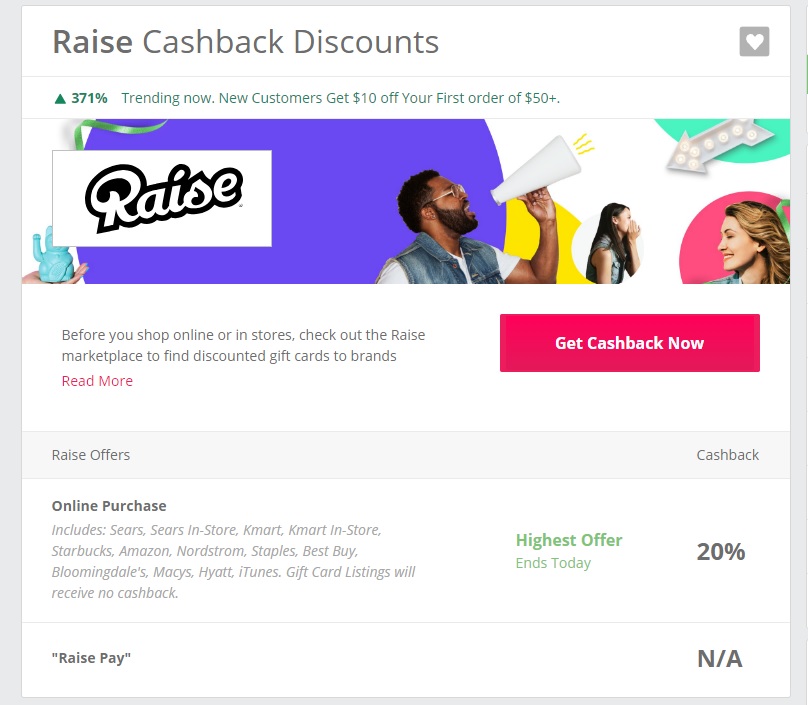a screenshot of a cashback discount