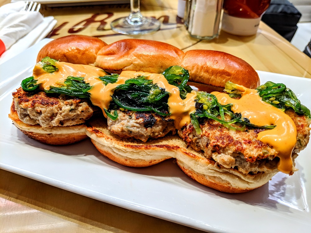 Tuna burger sliders at Jerry Remy's Sports Bar & Grill at Boston Logan Airport