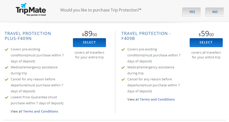 a screenshot of a travel plan