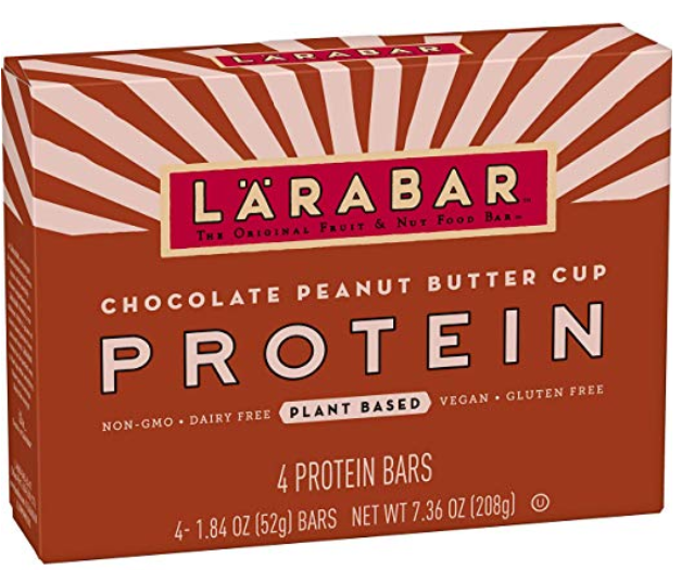 a box of chocolate peanut butter cup protein bars