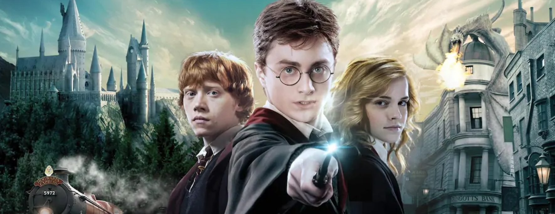 a group of boys with glasses and a wand