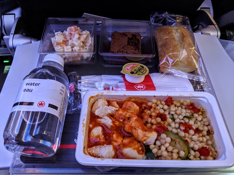 Air Canada economy meal YYZ-MAD