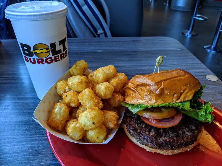 Burger & tater tots from Bolt Burgers in Washington D.C.