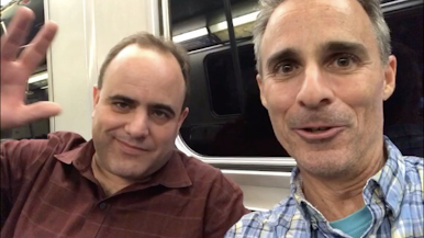 two men taking a selfie