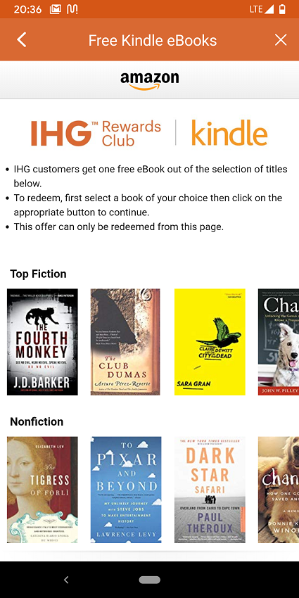 IHG Amazon Kindle