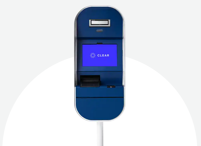 a blue machine with a blue screen
